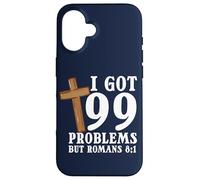 Versetto della Bibbia I Got 99 Problems But Romans 8:1 Cristo Gesù Custodia per iPhone 16