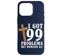 Versetto della Bibbia I Got 99 Problems But Romans 8:1 Cristo Gesù Custodia per iPhone 16 Pro