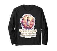Versetto della Donna Cristiana Il Signore è la mia Luce e la mia salvezza Maglia a Manica