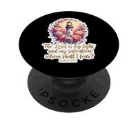 Versetto della donna cristiana Il Signore è la mia luce e la mia salvezza PopSockets PopGrip Adesivo