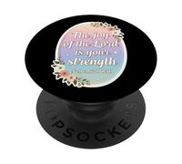 Versetto della donna cristiana La gioia del Signore è la tua forza PopSockets PopGrip Adesivo