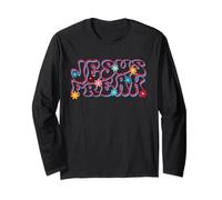 Versi della Bibbia Cristiana Vintage 70 Retro Gesù Freak Maglia a Manica