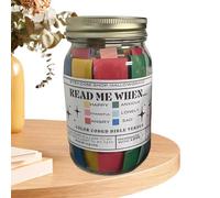 Versi della Bibbia in un barattolo, 67 carte con codici a colori con versi della Bibbia fatti a mano, arte cristiana portatile, rallegrami per la guarigione , regalo di compleanno per uomini e