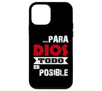 Versículo bíblico Mateo 19:26 "Para Dios todo es posible" Custodia per iPhone 12 mini