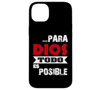 Versículo bíblico Mateo 19:26 "Para Dios todo es posible" Custodia per iPhone 14 Plus