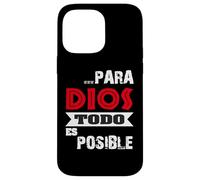 Versículo bíblico Mateo 19:26 "Para Dios todo es posible" Custodia per iPhone 14 Pro Max