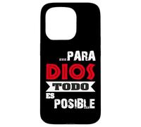 Versículo bíblico Mateo 19:26 "Para Dios todo es posible" Custodia per iPhone 15 Pro