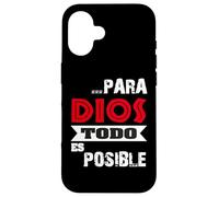 Versículo bíblico Mateo 19:26 "Para Dios todo es posible" Custodia per iPhone 16