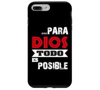 Versículo bíblico Mateo 19:26 "Para Dios todo es posible" Custodia per iPhone 7 Plus/8 Plus