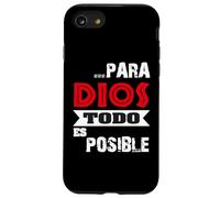 Versículo bíblico Mateo 19:26 "Para Dios todo es posible" Custodia per iPhone SE (2020) / 7 / 8