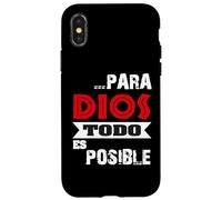Versículo bíblico Mateo 19:26 "Para Dios todo es posible" Custodia per iPhone X/XS