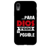 Versículo bíblico Mateo 19:26 "Para Dios todo es posible" Custodia per iPhone XR