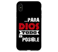 Versículo bíblico Mateo 19:26 "Para Dios todo es posible" Custodia per iPhone XS Max