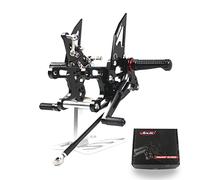 (Versione 2.0) Pedane posteriori regolabili per CBR650R/CB650R/CBR650F 2019-2023 Set posteriori Pedane poggiapiedi poggiapiedi poggiapiedi Pedane Accessori CBR 650R CB 650 R Nero 19 20 21
