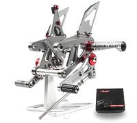 (Versione 2.0) Pedane Regolabili per Aprilia RSV4 FACTORY APRC ABS 2013-2016 SBK SE/RSV4 2017-2021/Tuono V4 1100 2017-2020 Set Posteriori Poggiapiedi Poggiapiedi Accessori Poggiapiedi Poggiapiedi