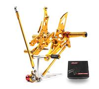 (Versione 2.0) Pedane regolabili per CBR1000RR 2004-2007/CBR600RR 2006 2003-2005 Poggiapiedi Pedane Poggiapiedi Accessori CBR 1000 RR CBR 600 RR CBR 1000RR 600RR Nero (Oro)