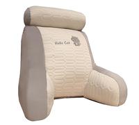 Versione Aggiornata Grande,cuscino Da Lettura Per Letto E Divano, Con Braccioli Supporto Per La Schiena E Poggiatesta, Cuscino Per Schienale Per Rilassarsi, Leggere, Lavorare ( Color : Light grey , Si