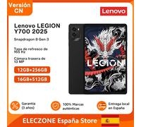 Versione CN Lenovo LEGION Y700 2025 Tablet da gioco Modalità gioco Snapdragon 8 Gen 3 Display da 8,8" a 165 Hz Batteria da 6550 mAh Ricarica da 68 W Fotocamera da 13 MP Black