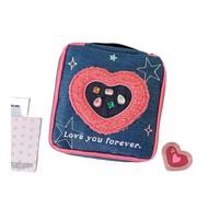 Versione coreana Y2K Star Denim Cosmetic Bag Large Size Portable Outing Cosmetic Storage Bag High Value Borse, A1, 20.0*21.0*4.0