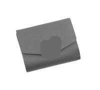 Versione Donne Portafoglio Breve A Forma Di Cuore Tre Pieghe Delle Donne Multi Card Slot Bag Zero Borse per, Grigio scuro, Taglia unica, Americano