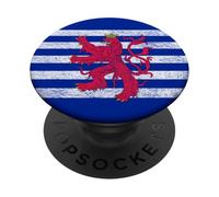 VERSIONE ENSIGN CON BANDIERA DEL LUSSEMBURGO LEONE ROSSO PopSockets PopGrip Adesivo