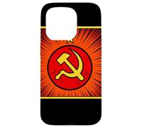 Versione fumetto falce e martello sovietico Custodia per iPhone 15 Pro