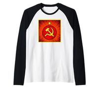 Versione Fumetto Falce e Martello sovietico Maglia con Maniche Raglan