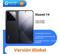 Versione Glaobal Xiaomi 14 Snapdragon®Smartphone 8 Gen 3 1.5K 6.36 "Display AMOLED 50MP Triple Leica Camera 90W 4610mAh batteria Versione globale nera