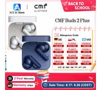 Versione Globale CMF Buds 2 Plus Auricolari Wireless con Driver LCP da 12mm, ANC Ibrido 50dB, Hi-Res LDAC, Resistenza all'Acqua e alla Polvere IP55