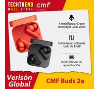 Versione globale CMF Buds 2a Auricolari Driver da 12,4 mm Cancellazione attiva del rumore ANC 42 dB Microfoni 4HD IP54 Bluetooth 5.4 Auricolari Black