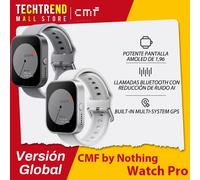 Versione globale CMF by nut Watch Pro 1.96 "AMOLED Bluetooth 5.3 chiamate BT con riduzione del rumore AI Smartwatch GPS CMF watch Pro Argento