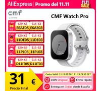 Versione globale CMF by nut Watch Pro 1.96 "AMOLED Bluetooth 5.3 chiamate BT con riduzione del rumore AI Smartwatch GPS CMF watch Pro Argento