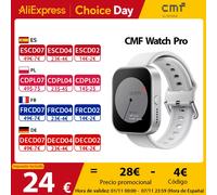 Versione globale CMF by nut Watch Pro 1.96 "AMOLED Bluetooth 5.3 chiamate BT con riduzione del rumore AI Smartwatch GPS CMF watch Pro Argento