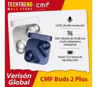 Versione globale degli auricolari CMF Buds 2 Plus senza fili Driver LCP da 12 mm 50 dB ANC ibrido Hi-Res LDAC Resistenza all'acqua e alla polvere IP55