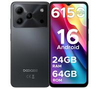 Versione globale DOOGEE Note 56 Smartphone Android 16 6150mAh Batteria grande 6.56 ''90Hz Display 24GB 64GB 8MP Fotocamera Telefono cellulare