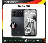 DOOGEE Note56X Pro - Telefono Android 16, schermo da 6.56", batteria da 6150mAh, 32GB di RAM (4+28), 128GB di memoria, supporta Google Pay, Widevine L1