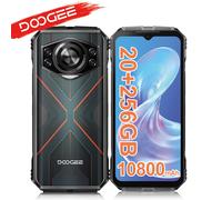 Versione globale DOOGEE S Cyber Robusto Telefono 6.58 "90Hz Schermo IPS 8 GB + 256 GB Android 14 8GB 256GB Bk Silver