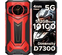 Versione globale DOOGEE S200 Plus 5G Telefono robusto Dimensity 7300 Display posteriore da 1,32 "12 GB 512 GB Immagine AI Batteria da 10100 mAh Cellulare