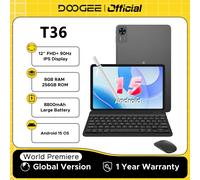 Versione globale DOOGEE T36 Android 15 Tablet 8 + 256GB 12 ''FHD + 90Hz Display IPS Unisoc T620 Octa Core 8800mAh Batteria Widevine L1