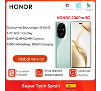 Versione globale Honor 200 Pro 5G SmartPhone Snapdragon 8 Gen 3 6.78 "120Hz schermo 5200mAh batteria 100W ricarica rapida cellulare NFC Black