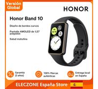 Versione globale Honor Band 10 Design con bordo curvo Salute mattutina Schermo AMOLED da 1,57 pollici Resistenza all'acqua 5ATM Bluetooth 5.3 Black