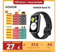 Versione globale Honor Band 10 Design con bordo curvo Salute mattutina Schermo AMOLED da 1,57 pollici Resistenza all'acqua 5ATM Bluetooth 5.3 Black