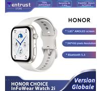 Versione globale HONOR CHOICE InFoWear Watch 2i Smartwatch Schermo AMOLED da 1,85 pollici Monitoraggio della salute durante tutto il giorno Chiamata Bluetooth Black