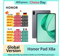 Versione globale HONOR Pad X8a 11 pollici ad alta frequenza di aggiornamento Eye Comfort 8300mAh Batteria a grande ampiezza Quad-speaker Voice Enhancement Tablet WiFi grigio