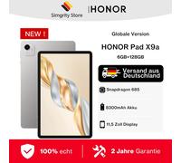 HONOR Pad X9a, 11.5 ″ 120Hz 2.5K Fullview Display,128GB di archiviazione, 8300mAh batteria, corpo in metallo sottile, quattro altoparlanti, Android 15, grigio