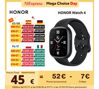 Versione globale HONOR Watch 4 Smart Watch 5ATM Monitor dell'ossigeno nel sangue BT5.2 GPS Bluetooth 32MB+4GB Gold