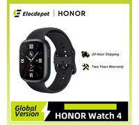 Versione globale HONOR Watch 4 Smart Watch 5ATM Monitor dell'ossigeno nel sangue BT5.2 GPS Bluetooth 5.2 batteria lunga fino a 14 giorni 32MB+4GB Black