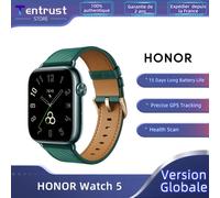 Versione globale HONOR Watch 5 Smartwatch Tracciamento GPS preciso Scansione rapida della salute Display grande da 1,85 pollici GPS supportato IP68 Black