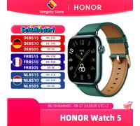 Versione globale HONOR Watch 5 Smartwatch Tracciamento GPS preciso Scansione rapida della salute Display grande da 1,85 pollici GPS supportato IP68 Oro