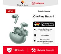 Versione globale OnePlus Buds 4 Auricolari true wireless fino a 55 dB Cancellazione del rumore ANC Doppio driver con doppio DAC Bluetooth 5.4 Bianco agile